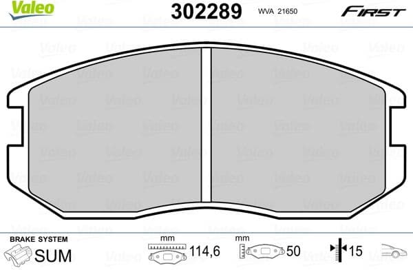 Brake Pad Set, disc brake ESSENTIAL 302289