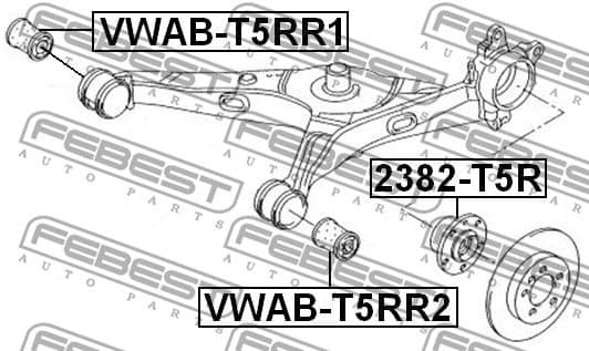 Mounting, control/trailing arm VWAB-T5RR2 - image 2