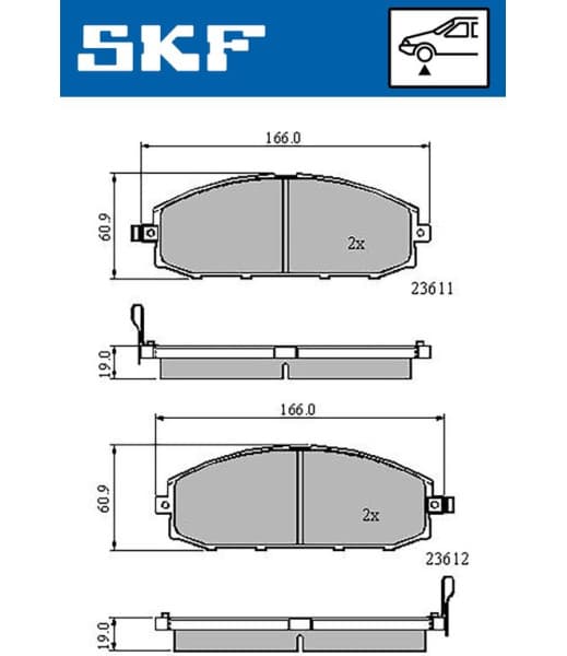Brake Pad Set, disc brake VKBP80509A