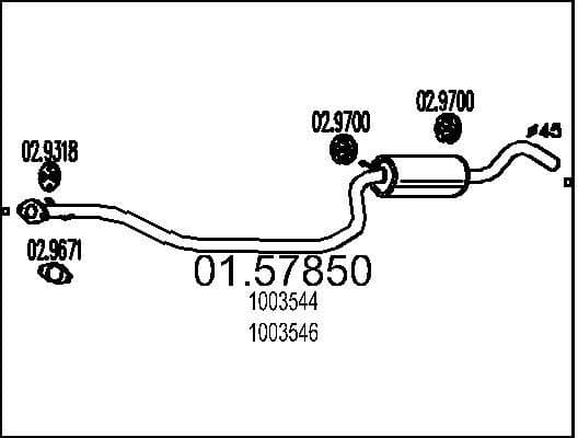 Centre Muffler 01.57850