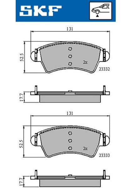 Brake Pad Set, disc brake VKBP80380