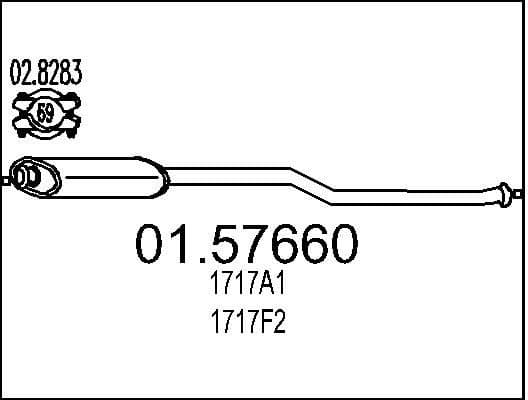 Centre Muffler 01.57660