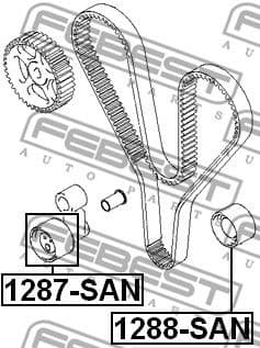 Tensioner Pulley, timing belt 1287-SAN - image 2