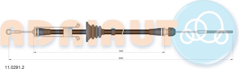 Cable Pull, parking brake 11.0291.2