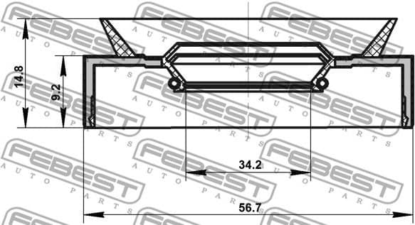 Shaft Seal, drive shaft 95PBS-36560915C - image 2