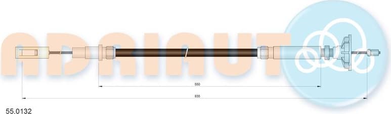 Cable Pull, clutch control 55.0132