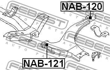 Mounting, control/trailing arm NAB-121 - image 2