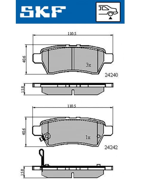 Brake Pad Set, disc brake VKBP90597A