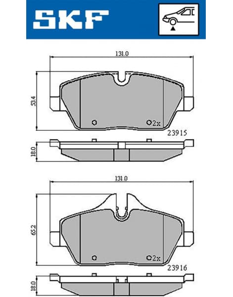 Brake pads front VKBP 80079