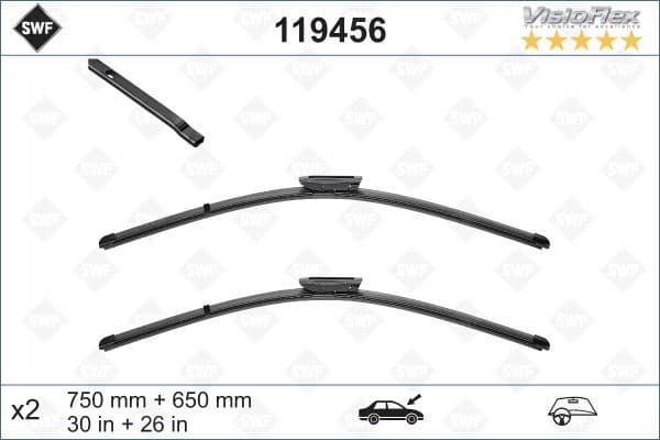 Wiper Blade DAS ORIGINAL SET 119456