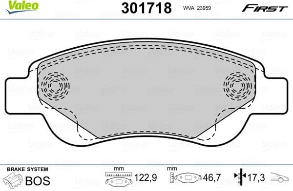 Brake Pad Set, disc brake ESSENTIAL 301718
