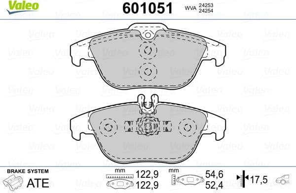 Brake Pad Set, disc brake 601051
