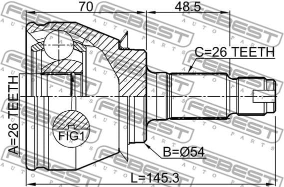 Joint Kit, drive shaft 1910-R58 - image 2