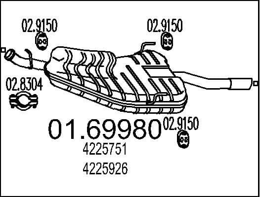 Rear Muffler 01.69980