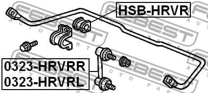 Link/Coupling Rod, stabiliser bar 0323-HRVRR