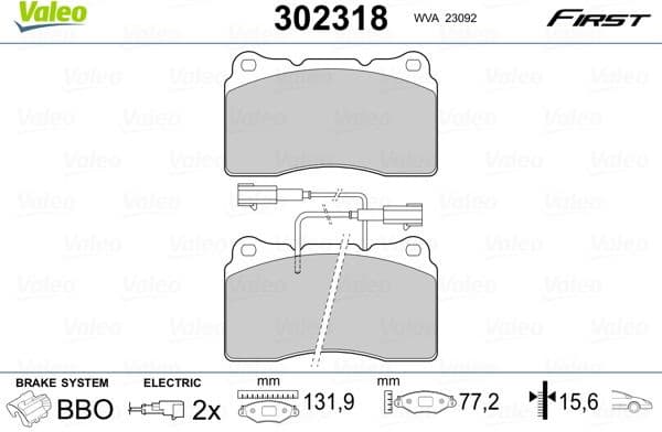 Brake Pad Set, disc brake ESSENTIAL 302318