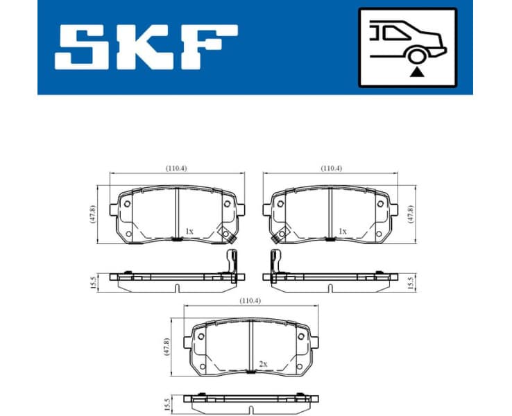 Brake Pad Set, disc brake VKBP90464A