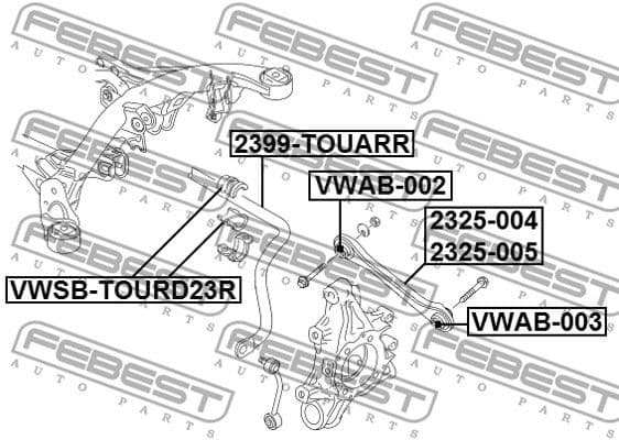 Mounting, stabiliser bar VWSB-TOURD23R - image 2