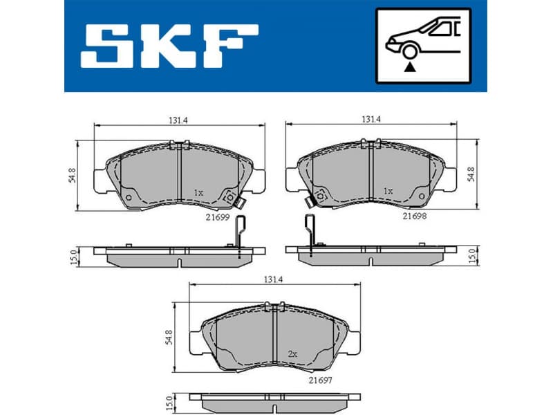 Brake Pad Set, disc brake VKBP80521A