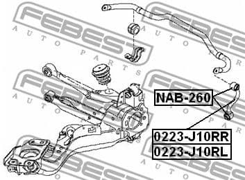 Mounting, control/trailing arm NAB-260 - image 2