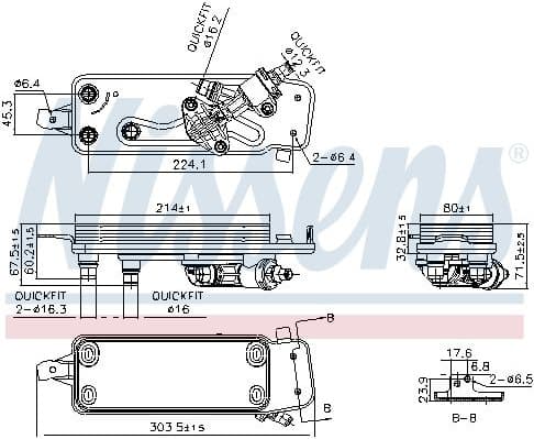 Oil Cooler, automatic transmission ** FIRST FIT ** 90988 - image 7