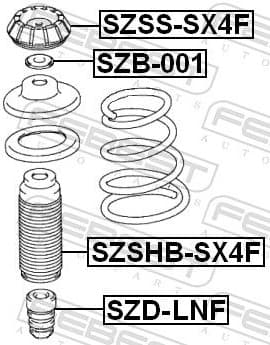 Protective Cap/Bellow, shock absorber SZSHB-SX4F - image 2