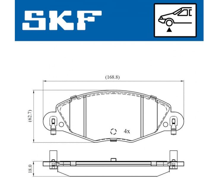 Brake Pad Set, disc brake VKBP80447E