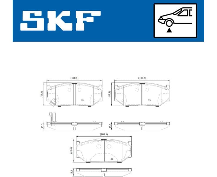 Brake Pad Set, disc brake VKBP80614A