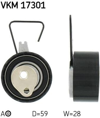 Tensioner Pulley, timing belt VKM 17301 - image 2