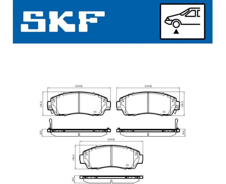 Brake Pad Set, disc brake VKBP80533A