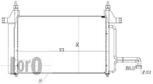 Condenser, air conditioning LORO 016-016-0007 - image 2