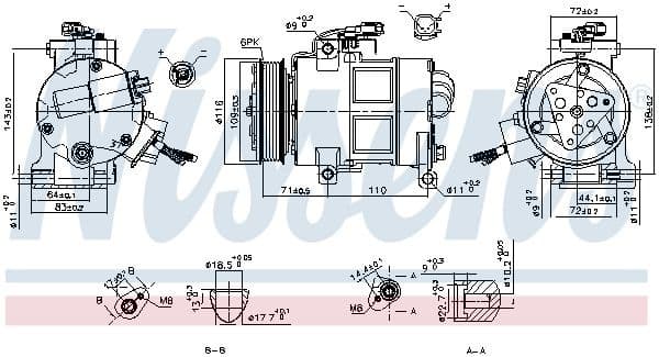 Compressor, air conditioning ** FIRST FIT ** 890249