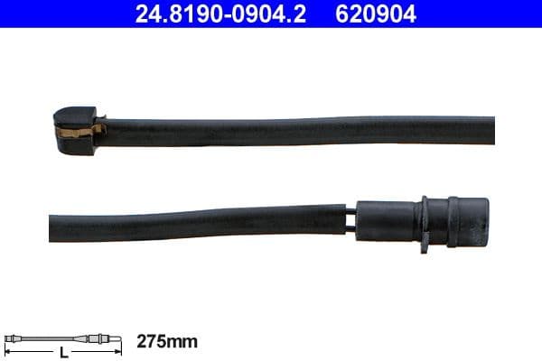 Warning Contact, brake pad wear 24.8190-0904.2