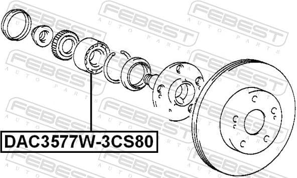 Wheel Bearing DAC3577W-3CS80 - image 2