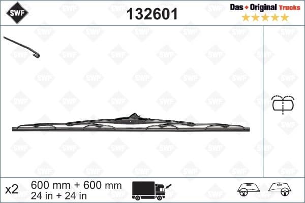 Wiper Blade DAS ORIGINAL TRUCKS 132601