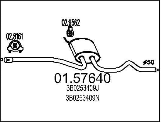 Centre Muffler 01.57640