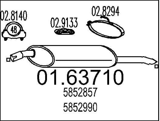 Rear Muffler 01.63710