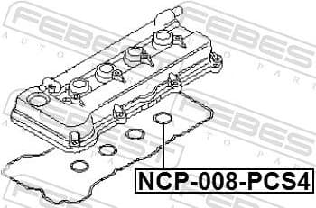 Gasket Set, cylinder head cover NCP-008-PCS4 - image 2