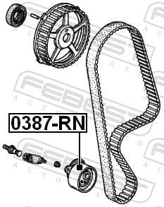 Tensioner Pulley, timing belt 0387-RN - image 2