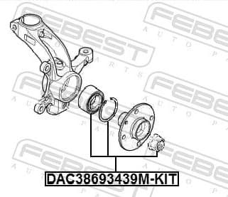 Wheel Bearing Kit DAC38693439M-KIT - image 2