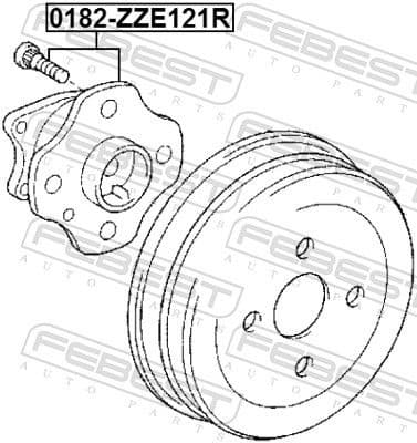Wheel Hub 0182-ZZE121R - image 2