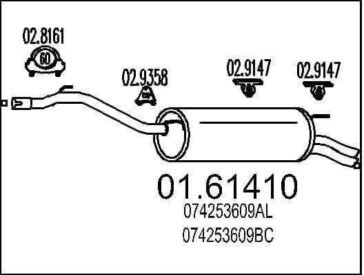 Rear Muffler 01.61410