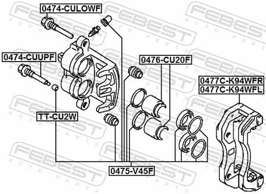 Brake Caliper Bracket Set 0477C-K94WFL