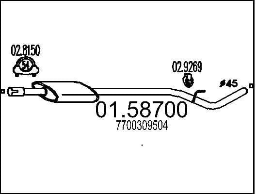 Centre Muffler 01.58700