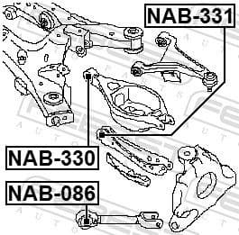 Mounting, control/trailing arm NAB-331 - image 2