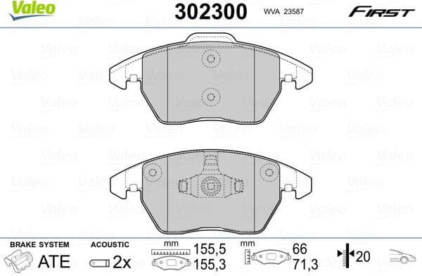 Brake Pad Set, disc brake ESSENTIAL 302300