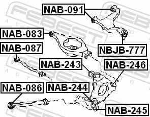 Mounting, control/trailing arm NAB-091 - image 2
