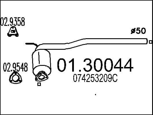Front Muffler 01.30044