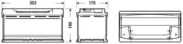 Starter Battery EXCELL ** EB950 - image 2