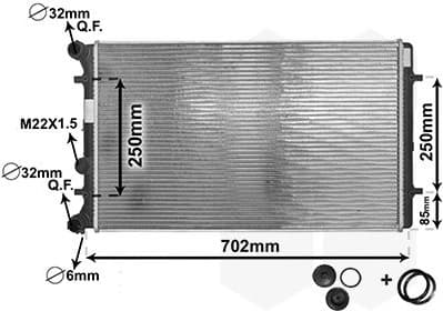 Radiator, engine cooling *** IR PLUS *** 03002129